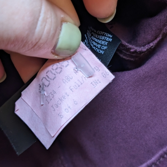 White House Black Market Mulberry Brandy Wine Military Style Jacket XS 💜✨ - Picture 10 of 11